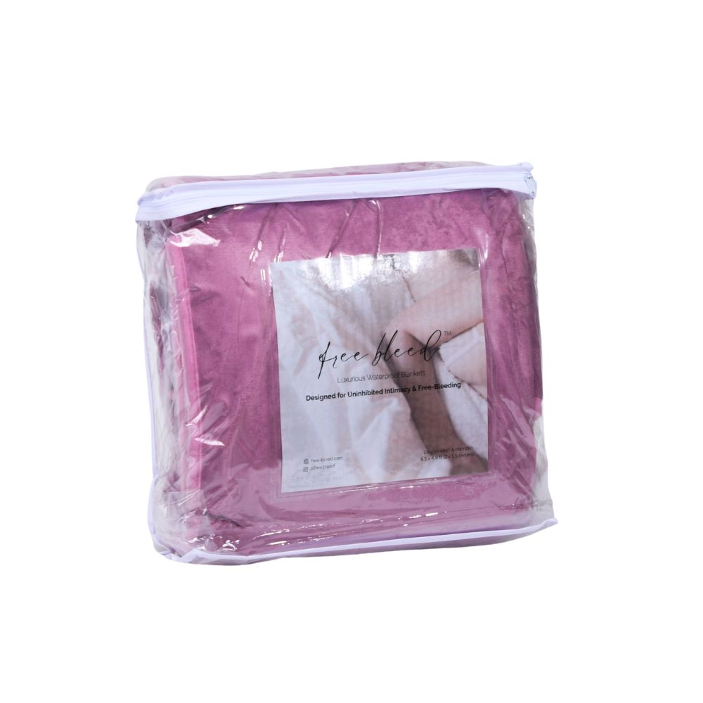 Shopping for a free bleeding blanket with ads, tags, and similar technologies enhancing the browser experience on the page.