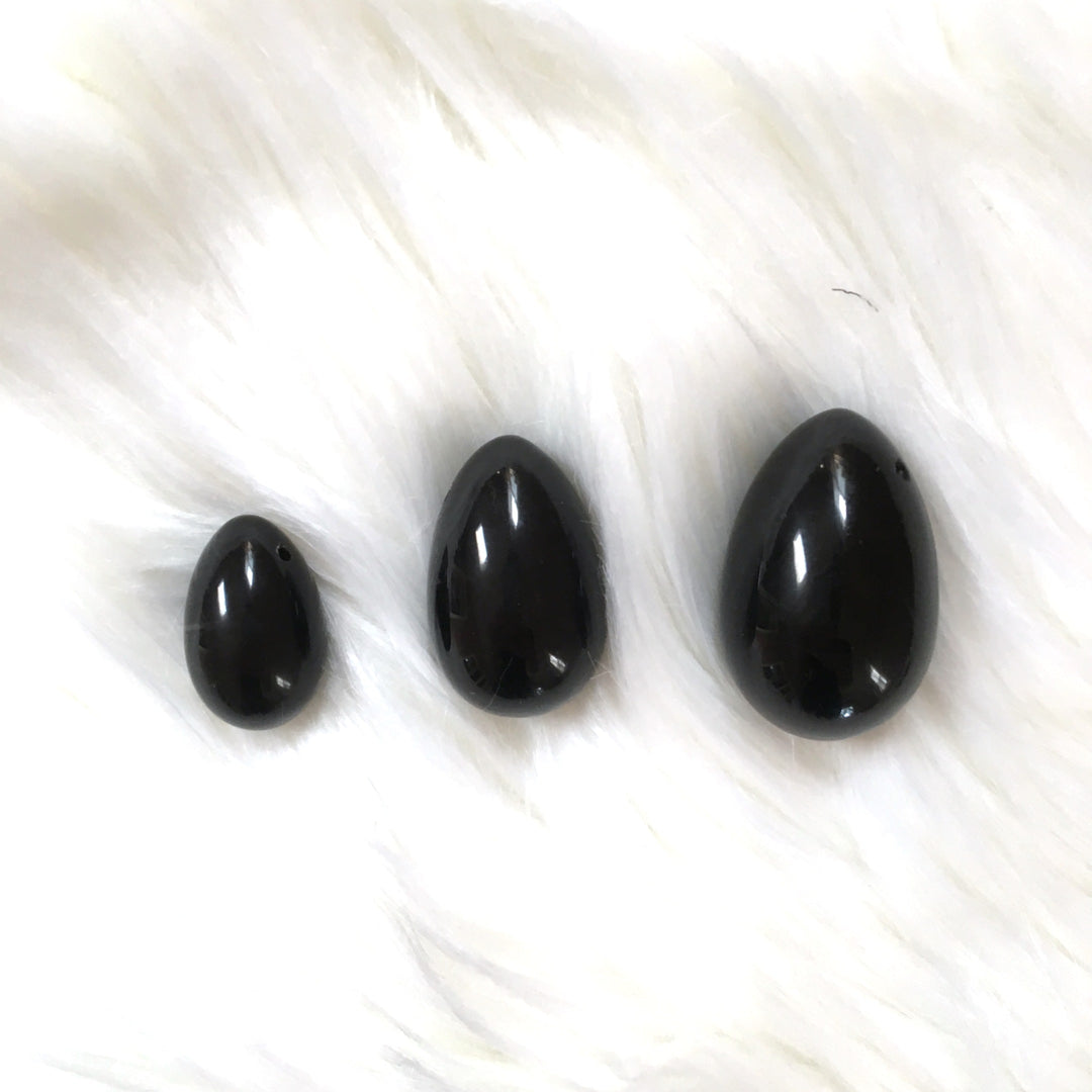 Obsidian Yoni egg categories small, medium and large