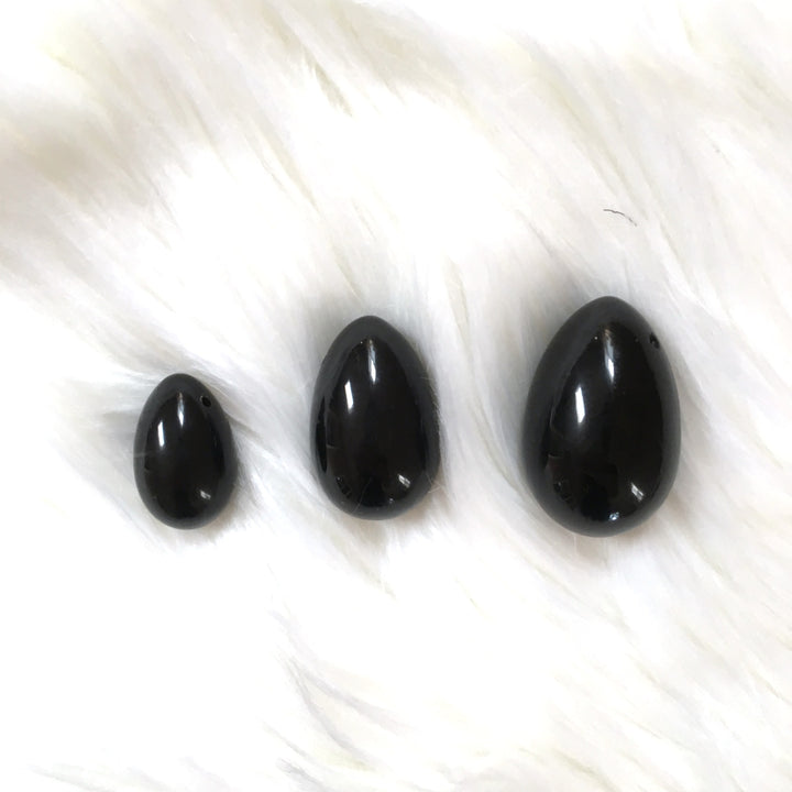 Obsidian Yoni egg categories small, medium and large