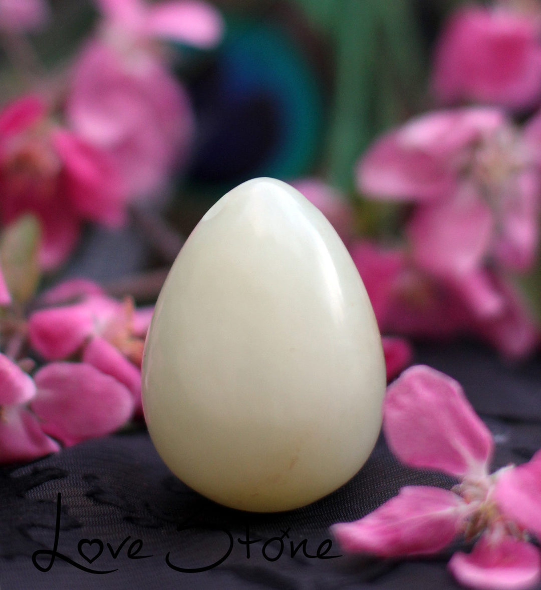 Set of White Nephrite Jade Yoni Eggs “Northern Star”