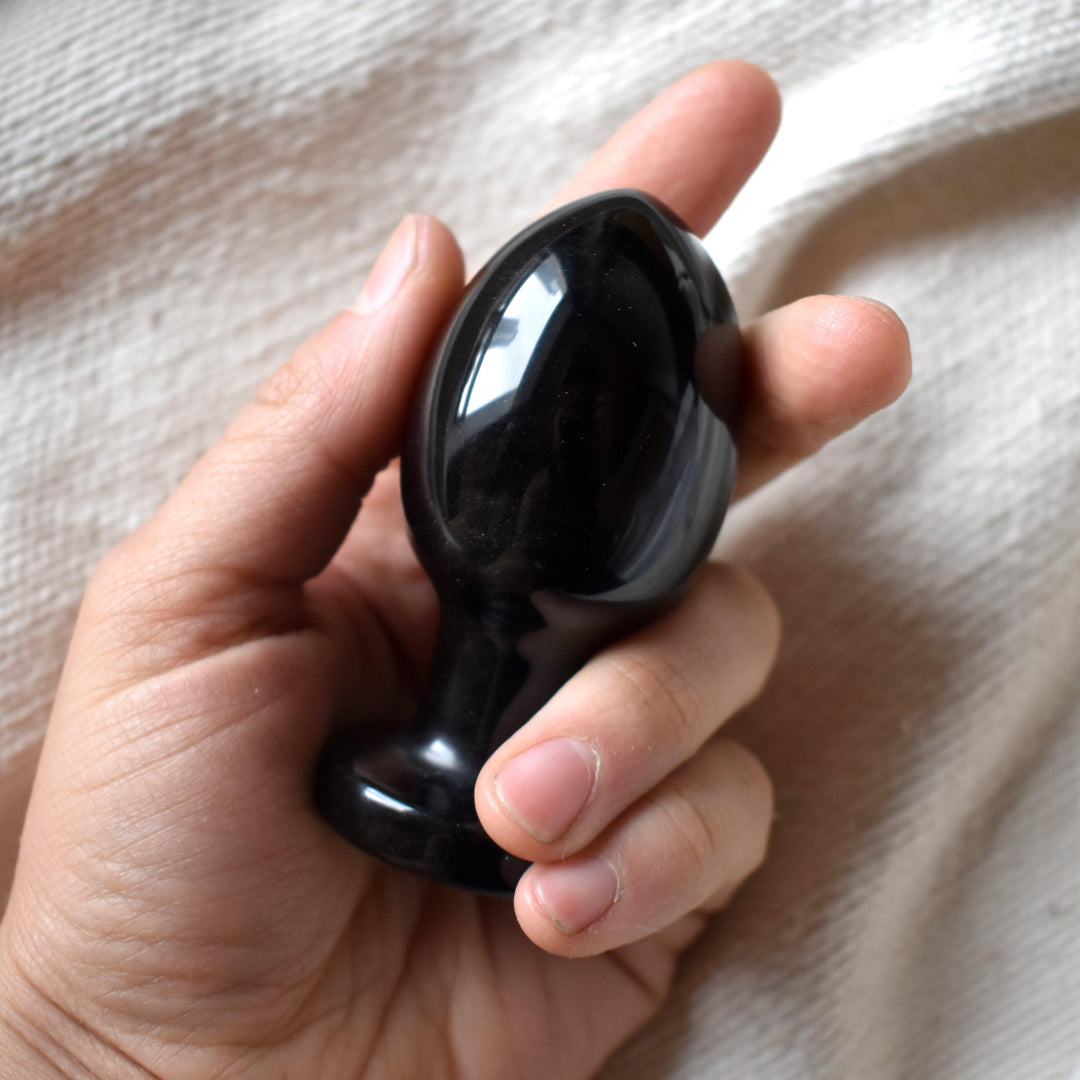 Black Obsidian Butt Plug - WAANDS™ Crystal Sex Toys
