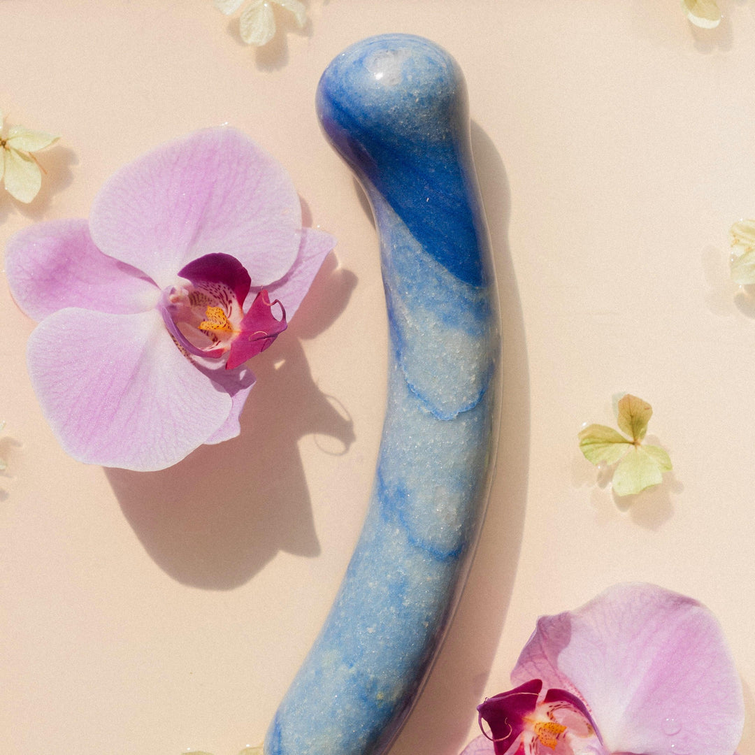 Blue Quartz Amrita Wand® Picture - Contact WAANDS™ Crystal Sex Toys