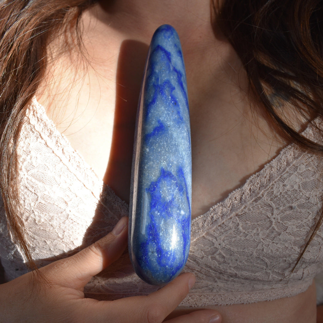 Blue Quartz Pleasure Wand- WAANDS™ Crystal Sex Toys